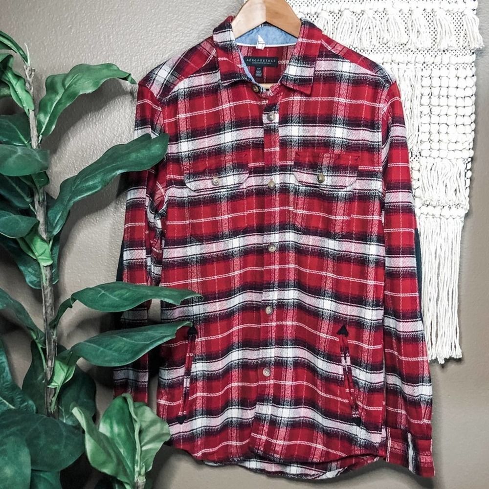 Aeropostale Red Plaid Flannel